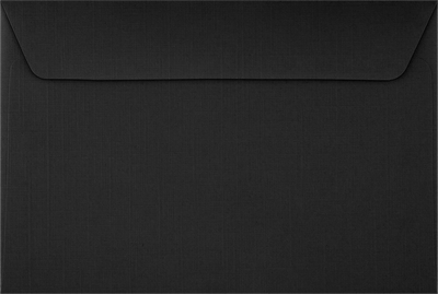 Black Linen 32lb 6 x 9 Booklet Envelopes