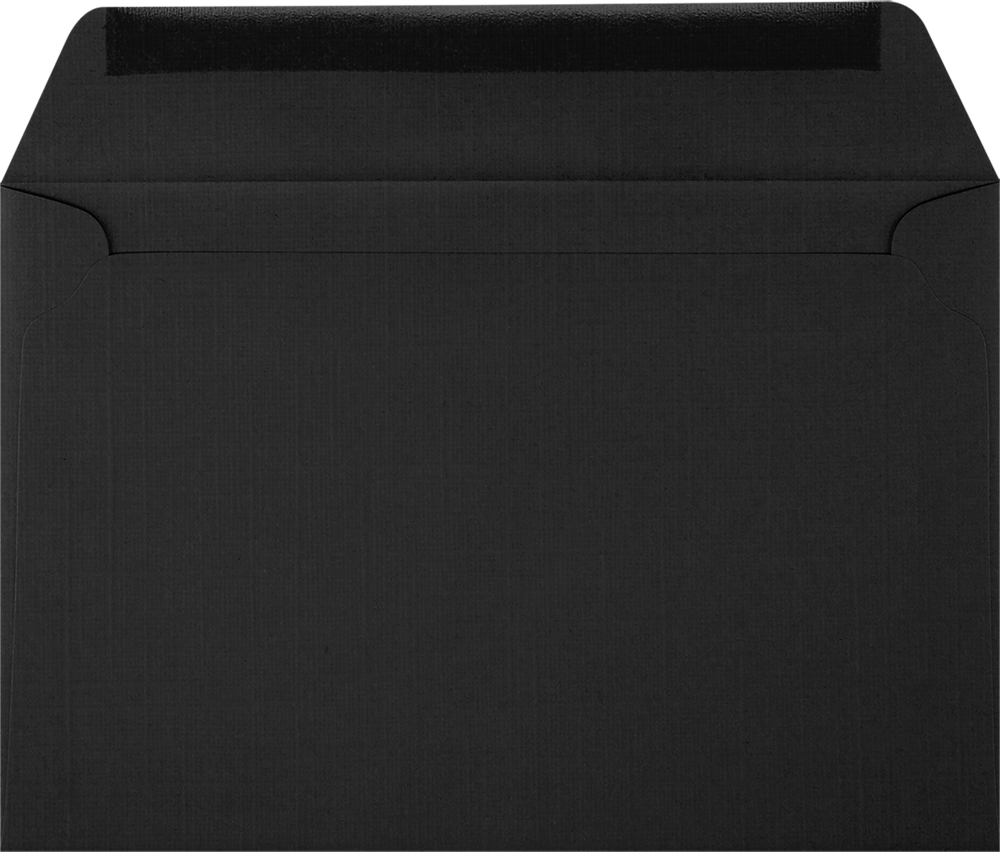 Black Linen 32lb 6 x 9 Booklet Envelopes