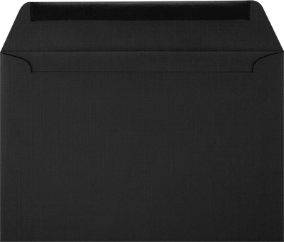 Black Linen 32lb 6 x 9 Booklet Envelopes