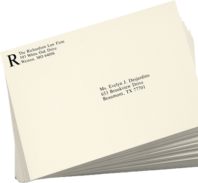 Natural Linen 32lb 6 x 9 Booklet Envelopes