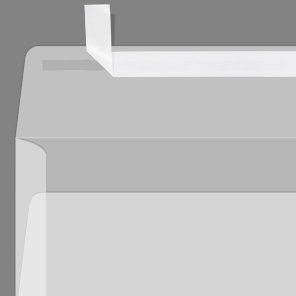 Clear Translucent 30lb #10 Square Flap Envelopes (4 1/8 x 9 1/2) with Peel & Seal