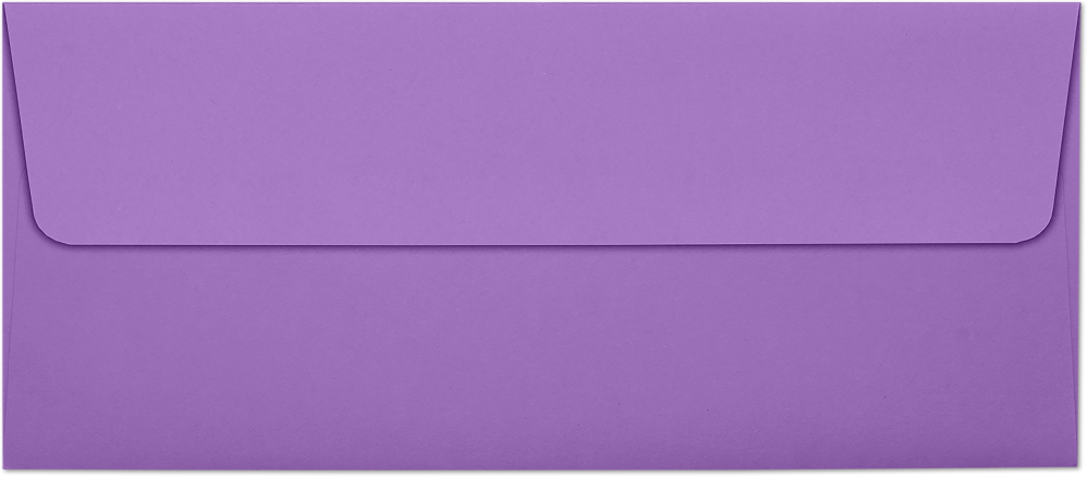 Violet Grape Purple 28lb #10 Square Flap Envelopes (4 1/8 x 9 1/2) with Peel & Seal