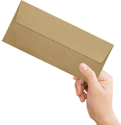 Grocery Bag 28lb #10 Square Flap Envelopes (4 1/8 x 9 1/2) with Peel & Seal