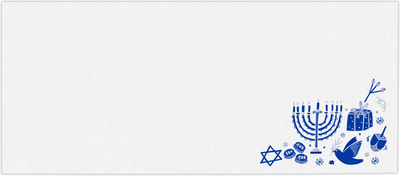 Hanukkah 32lb #10 Square Flap (4 1/8 x 9 1/2) with Peel & Seal