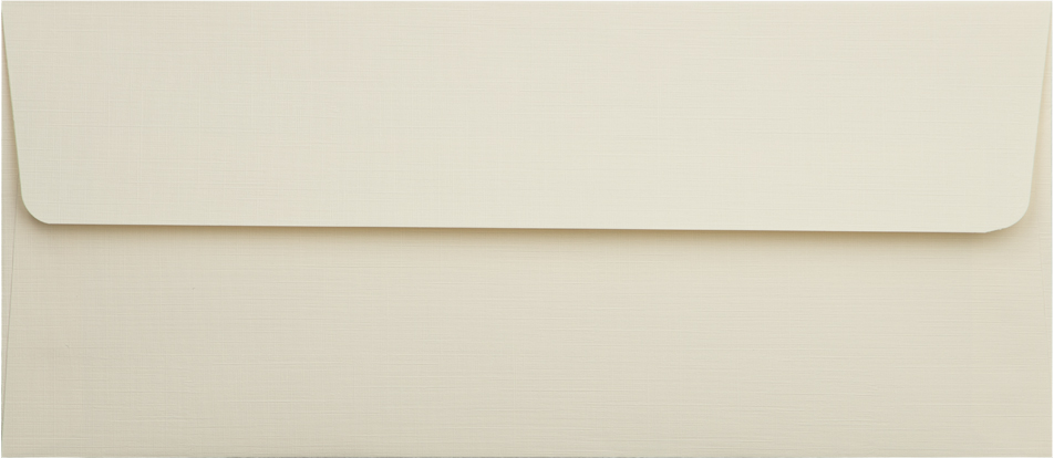 Natural Linen 32lb #10 Square Flap Envelopes (4 1/8 x 9 1/2) with Peel & Seal
