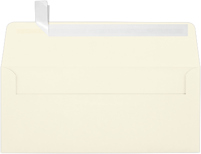 Natural 32lb #10 Square Flap Envelopes (4 1/8 x 9 1/2) with Peel & Seal
