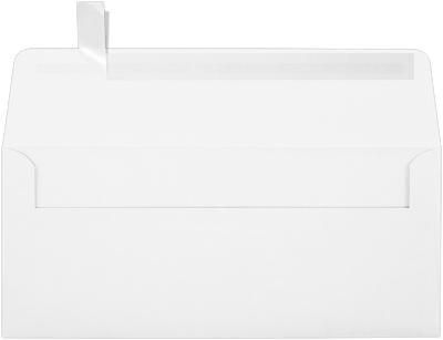 Natural 100% Cotton 32lb #10 Square Flap Envelopes (4 1/8 x 9 1/2) with Peel & Seal