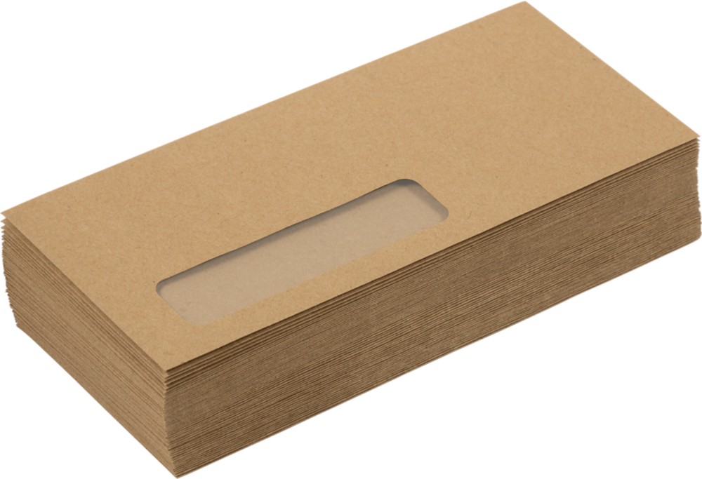 Grocery Bag 28lb #10 Window Envelopes (4 1/8 x 9 1/2)