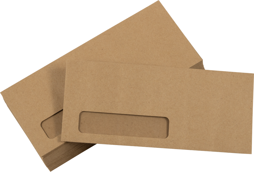 Grocery Bag 28lb #10 Window Envelopes (4 1/8 x 9 1/2)