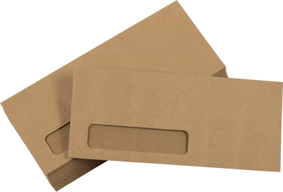 Grocery Bag 28lb #10 Window Envelopes (4 1/8 x 9 1/2)