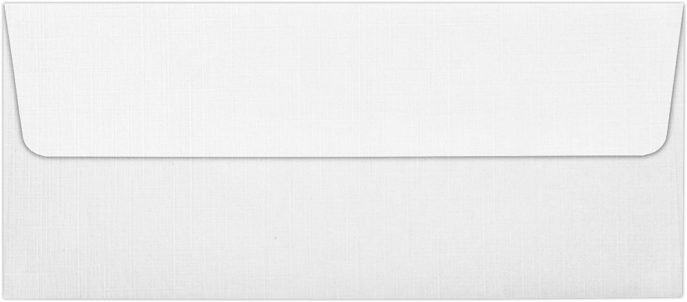 White Linen 32lb #10 Square Flap Envelopes (4 1/8 x 9 1/2) with Peel & Seal