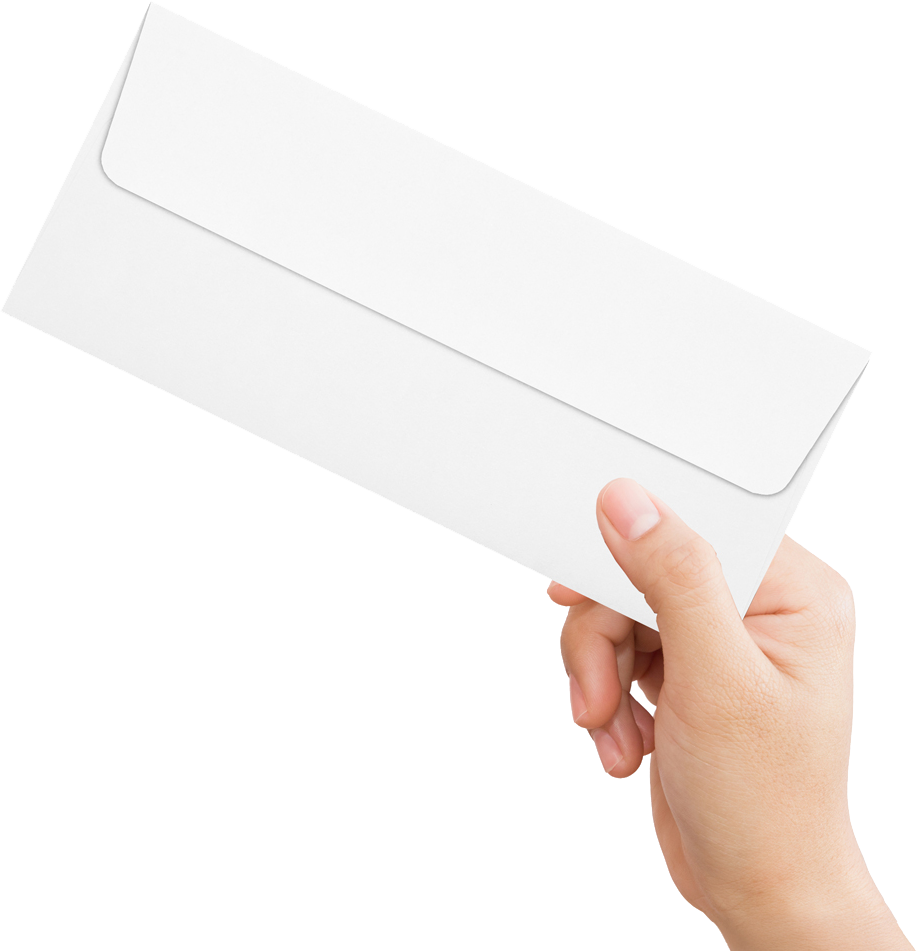 White Recycled 32lb #10 Square Flap Envelopes (4 1/8 x 9 1/2) with Peel & Seal