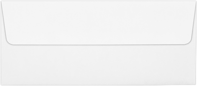 White Recycled 32lb #10 Square Flap Envelopes (4 1/8 x 9 1/2) with Peel & Seal