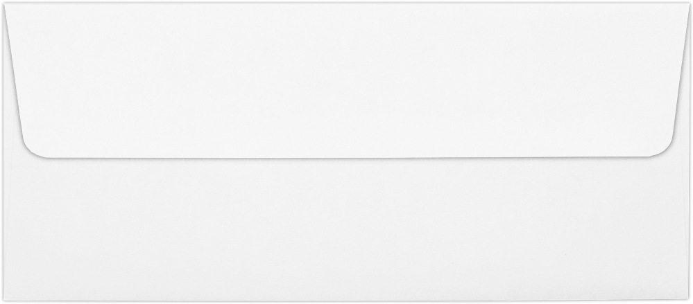 White Recycled 32lb #10 Square Flap Envelopes (4 1/8 x 9 1/2) with Peel & Seal