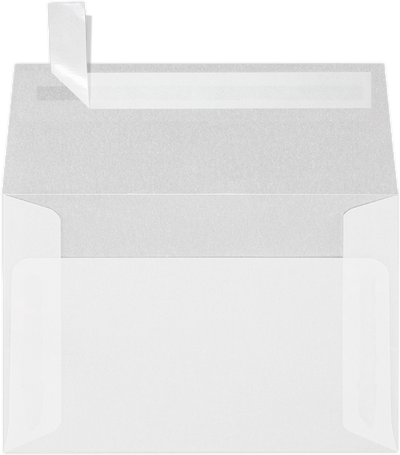 Clear Translucent 30lb A1 Invitation Envelopes (3 5/8 x 5 1/8) with Peel & Seal