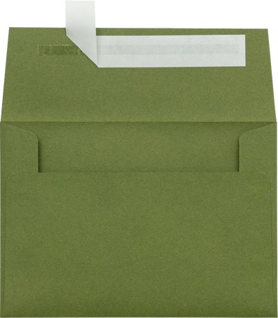 Dark Green Olive 28lb A1 Invitation Envelopes (3 5/8 x 5 1/8) with Peel & Seal