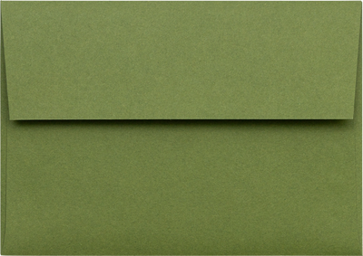 Dark Green Olive 28lb A1 Invitation Envelopes (3 5/8 x 5 1/8) with Peel & Seal