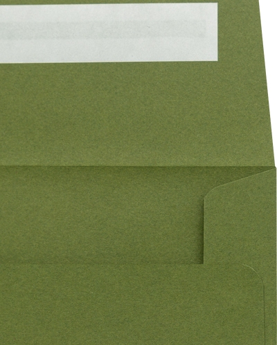 Dark Green Olive 28lb A1 Invitation Envelopes (3 5/8 x 5 1/8) with Peel & Seal