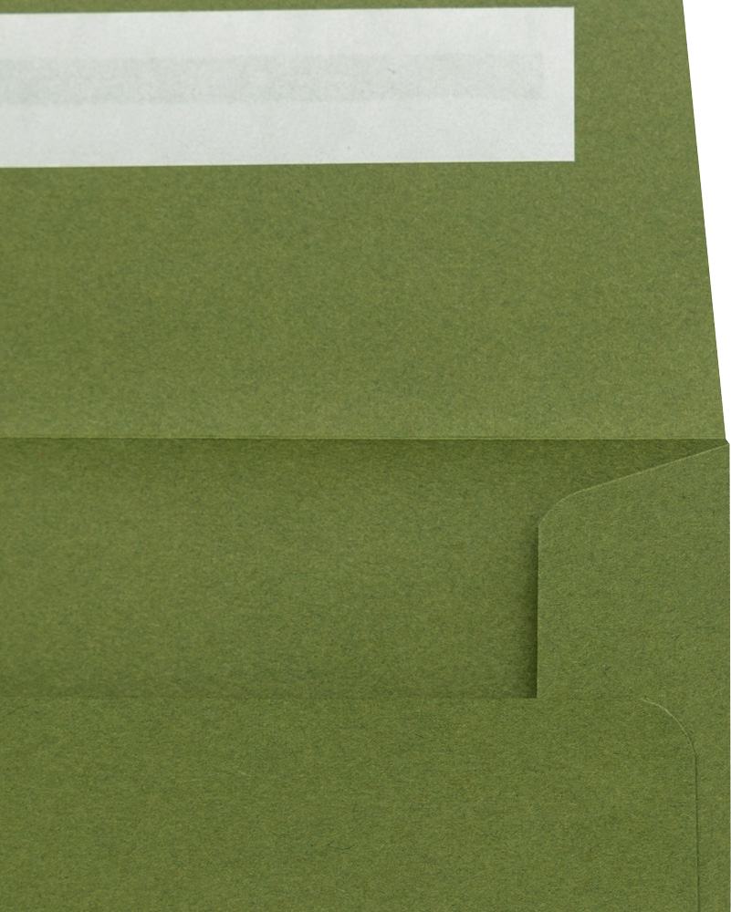 Dark Green Olive 28lb A1 Invitation Envelopes (3 5/8 x 5 1/8) with Peel & Seal