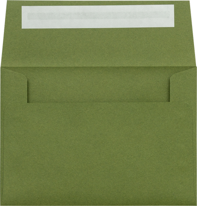 Dark Green Olive 28lb A1 Invitation Envelopes (3 5/8 x 5 1/8) with Peel & Seal