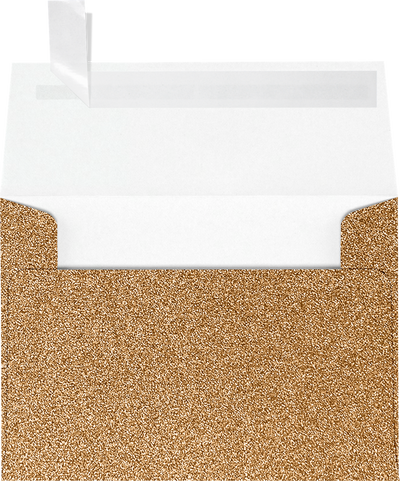 Rose Gold Sparkle 90lb A1 Invitation Envelopes (3 5/8 x 5 1/8) with Peel & Seal