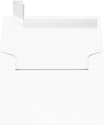 White 100% Cotton 32lb A1 Invitation Envelopes (3 5/8 x 5 1/8) with Peel & Seal
