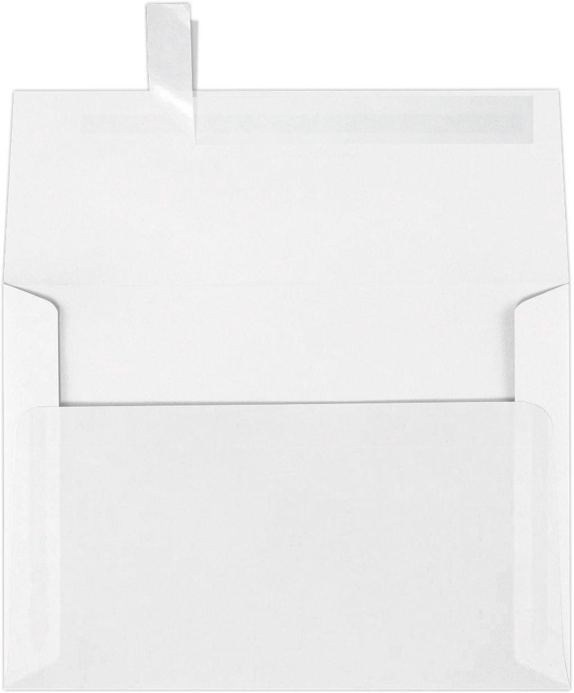 Clear Translucent 30lb A2 Invitation Envelopes (4 3/8 x 5 3/4) with Peel & Seal
