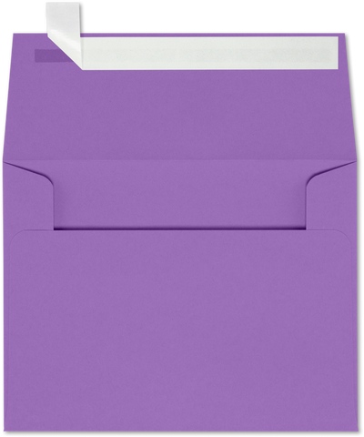 Violet Grape Purple 28lb A2 Invitation Envelopes (4 3/8 x 5 3/4) with Peel & Seal