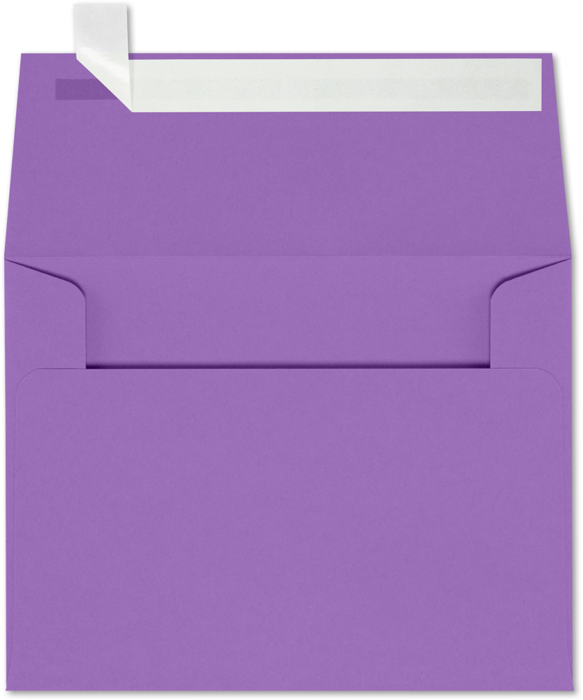 Violet Grape Purple 28lb A2 Invitation Envelopes (4 3/8 x 5 3/4) with Peel & Seal