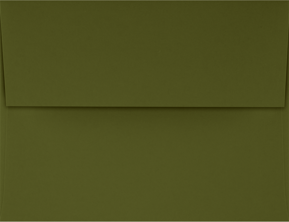 Dark Green Olive 28lb A2 Invitation Envelopes (4 3/8 x 5 3/4) with Peel & Seal