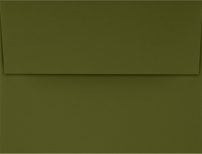 Dark Green Olive 28lb A2 Invitation Envelopes (4 3/8 x 5 3/4) with Peel & Seal
