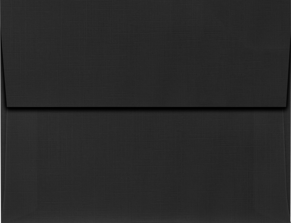 Black Linen 32lb A2 Invitation Envelopes (4 3/8 x 5 3/4) with Peel & Seal