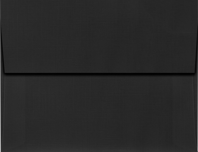 Black Linen 32lb A2 Invitation Envelopes (4 3/8 x 5 3/4) with Peel & Seal