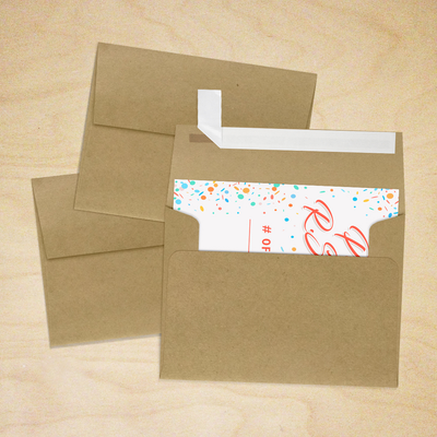 Grocery Bag 28lb A2 Invitation Envelopes (4 3/8 x 5 3/4) with Peel & Seal