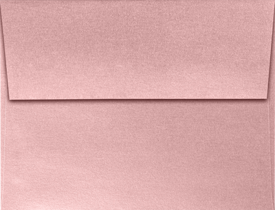 Misty Rose Pink Metallic 84lb A2 Invitation Envelopes (4 3/8 x 5 3/4) with Peel & Seal