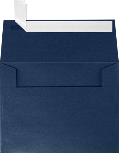 Lapis Navy Blue Metallic 32lb A2 Invitation Envelopes (4 3/8 x 5 3/4) with Peel & Seal