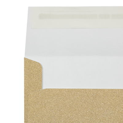 Gold Sparkle 90lb A2 Invitation Envelopes (4 3/8 x 5 3/4) with Peel & Seal