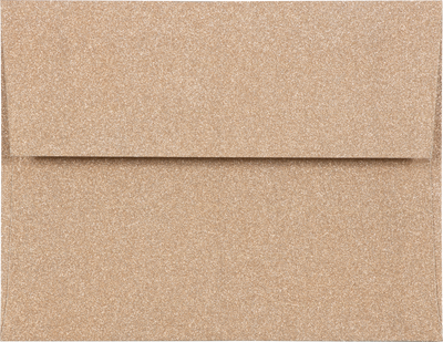 Rose Gold Sparkle 90lb A2 Invitation Envelopes (4 3/8 x 5 3/4) with Peel & Seal