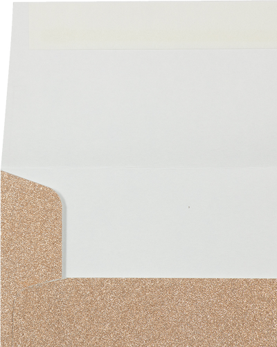 Rose Gold Sparkle 90lb A2 Invitation Envelopes (4 3/8 x 5 3/4) with Peel & Seal