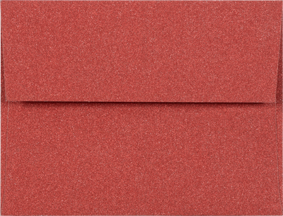 Holiday Red Sparkle 90lb A2 Invitation Envelopes (4 3/8 x 5 3/4) with Peel & Seal