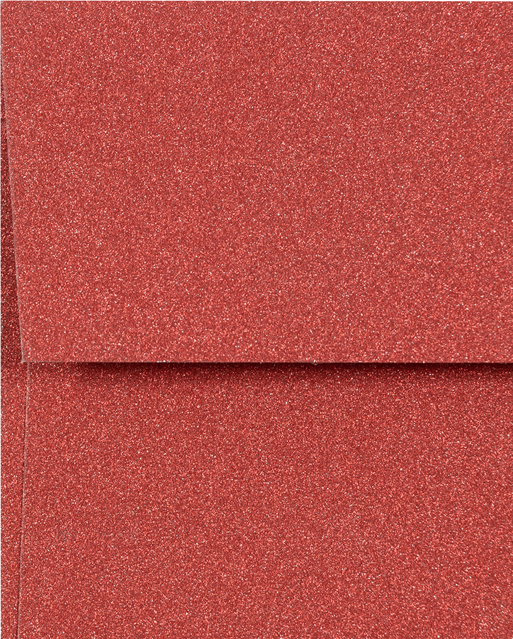 Holiday Red Sparkle 90lb A2 Invitation Envelopes (4 3/8 x 5 3/4) with Peel & Seal