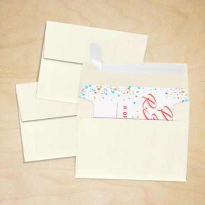 Natural Linen 32lb A2 Invitation Envelopes (4 3/8 x 5 3/4) with Peel & Seal