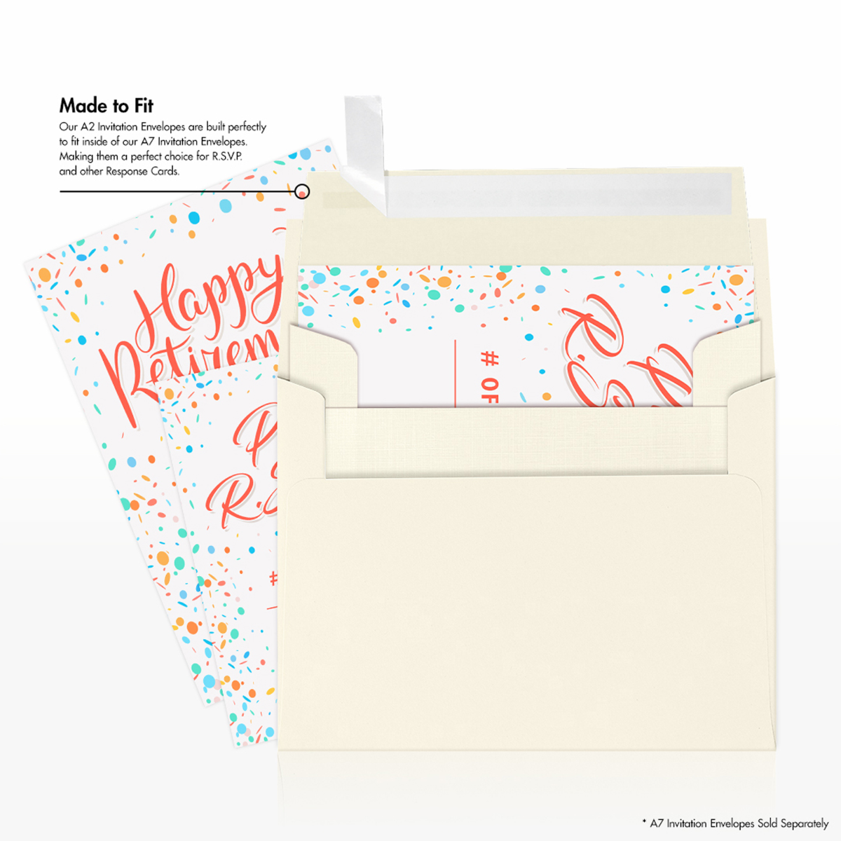 Natural Linen 32lb A2 Invitation Envelopes (4 3/8 x 5 3/4) with Peel & Seal
