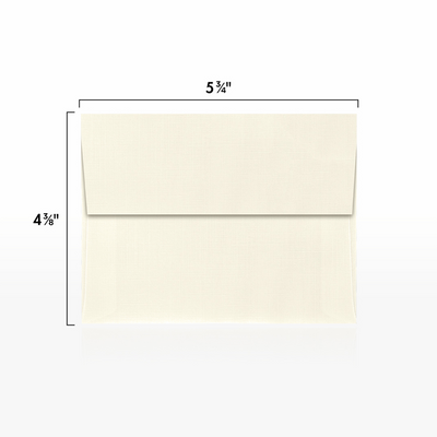 Natural Linen 32lb A2 Invitation Envelopes (4 3/8 x 5 3/4) with Peel & Seal