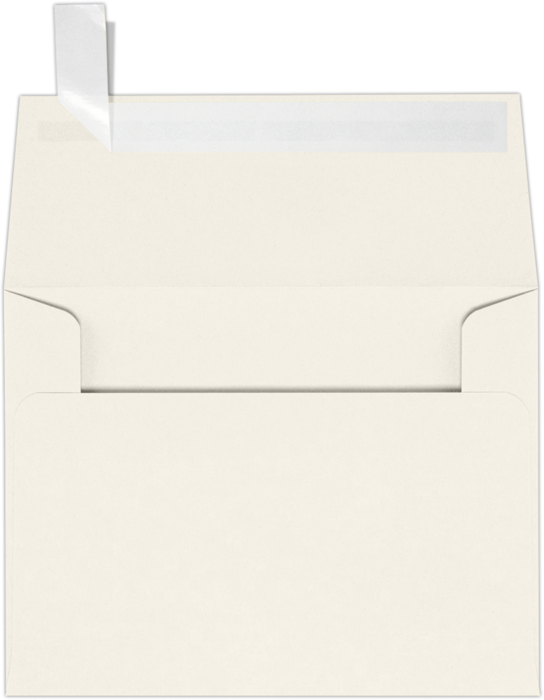 Natural Recycled 32lb A2 Invitation Envelopes (4 3/8 x 5 3/4) with Peel & Seal