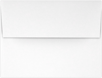White 100% Cotton 32lb A2 Invitation Envelopes (4 3/8 x 5 3/4) with Peel & Seal