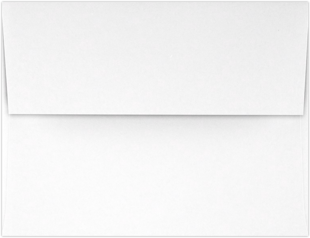 White 100% Cotton 32lb A2 Invitation Envelopes (4 3/8 x 5 3/4) with Peel & Seal