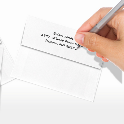 White Linen 32lb A2 Invitation Envelopes (4 3/8 x 5 3/4) with Peel & Seal
