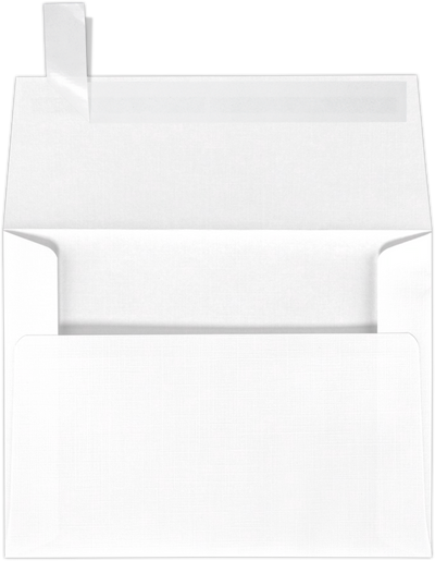 White Linen 32lb A2 Invitation Envelopes (4 3/8 x 5 3/4) with Peel & Seal