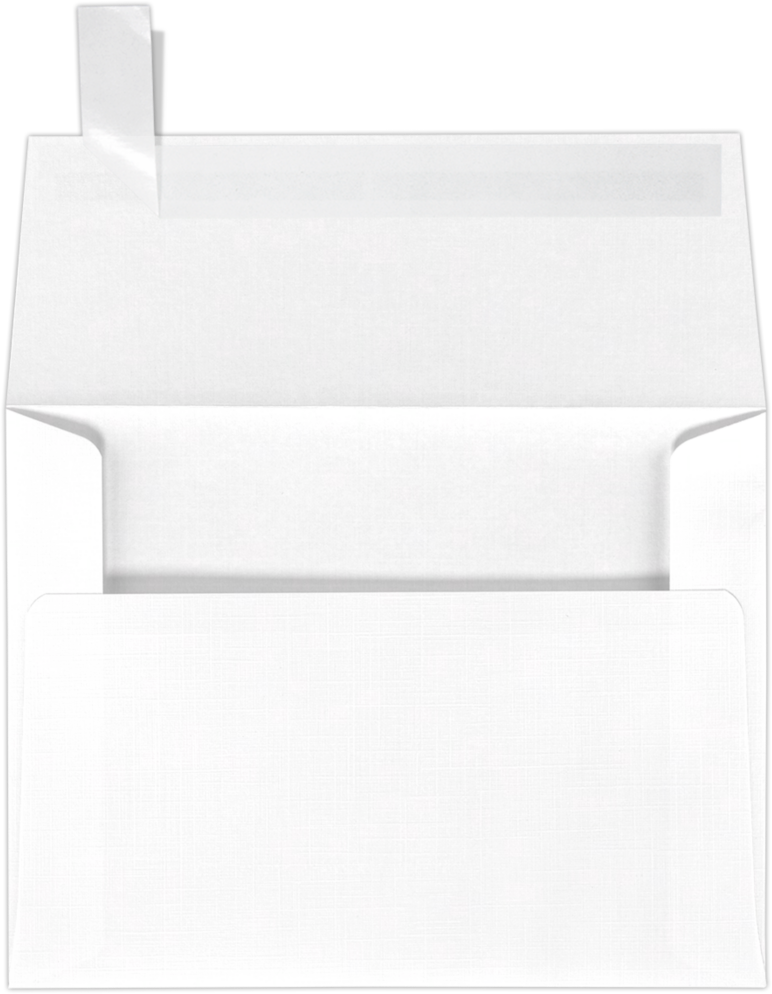 White Linen 32lb A2 Invitation Envelopes (4 3/8 x 5 3/4) with Peel & Seal